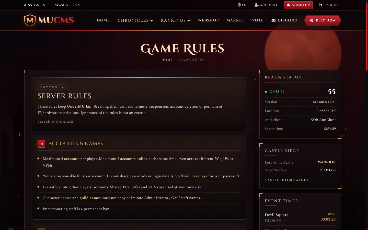 Server Rules