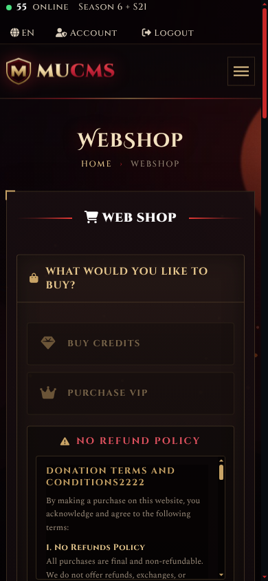 Mobile Webshop